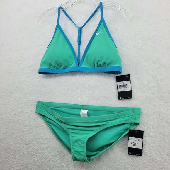 NIKE Swim Solid T-Back Swim Training Bikini Set Women's XL - Picture 10 of 16